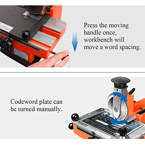 Manual Nameplate Metal Label Stamping Printer Machine Marking Mach...