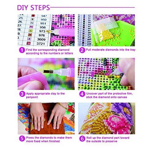 MXJSUA 158 Pcs 5D DIY Diamond Painting Tools Kit Set Accessories I...
