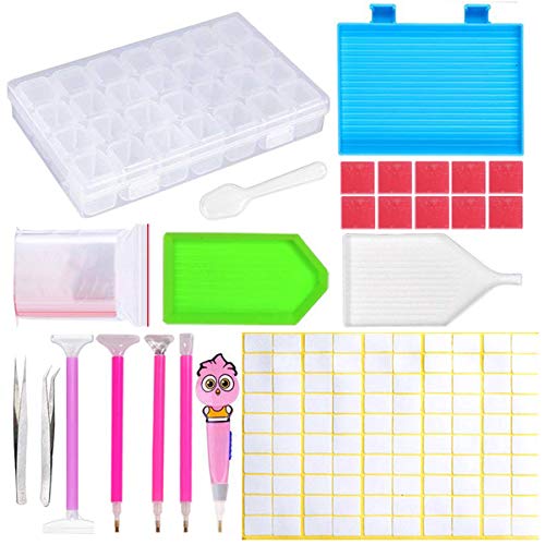MXJSUA 158 Pcs 5D DIY Diamond Painting Tools Kit Set Accessories I...