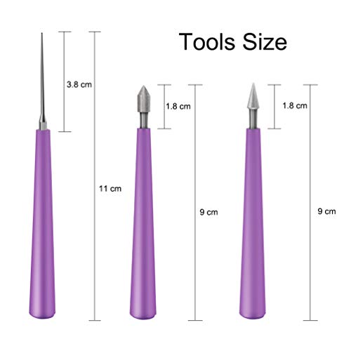 MXRS 5 Pcs Diamond Tipped Bead Reamer Beading Hole Enlarger Tool
