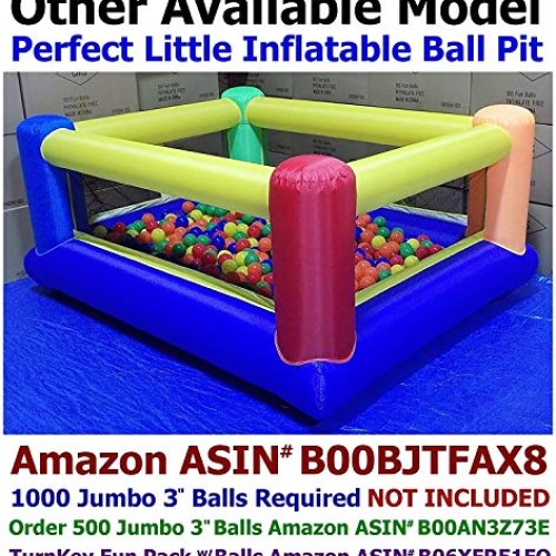 Pack of 600 Jumbo 3 Standard Grade Crush-Resist Ball Pit Balls - ...