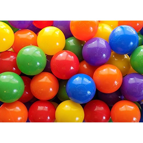 Pack of 600 Jumbo 3 Standard Grade Crush-Resist Ball Pit Balls - ...