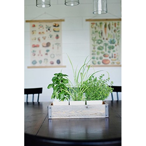 Reclaimed Wood Planter Box with Metal Brackets Large - 36