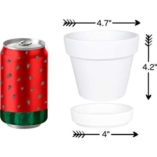 My Urban Crafts 4.7 Inch Plant Pots Indoor Set of 6 Round Ceramic ...