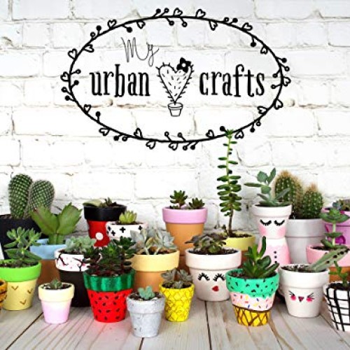 My Urban Crafts 4.7 Inch Plant Pots Indoor Set of 6 Round Ceramic ...