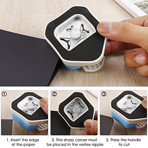 MyArTool 3 in 1 Corner Rounder Punch, 4mm 7mm 10mm 3 Way Corner Cu...