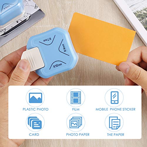 MyArTool 3 in 1 Corner Rounder Punch, 4mm 7mm 10mm 3 Way Corner Cu...