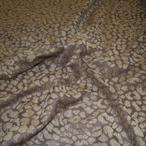 Apple Green Chenille Jacquard Leopard Spots Animal Print Upholster...