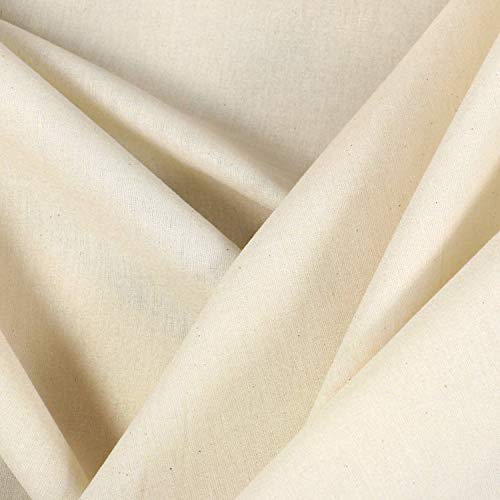 Mybecca 100% Cotton Muslin Fabric,Textile Unbleached, Draping Fabr...
