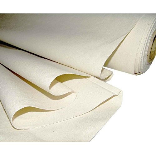 Mybecca 1100424 Fine Arts Unprimed Cotton Canvas Roll, 5 yds x 62