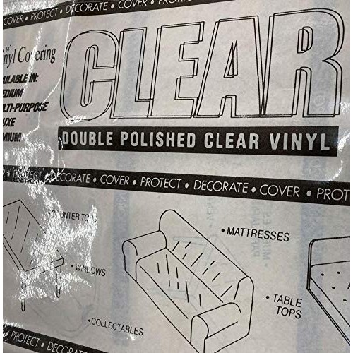Mybecca Clear Marine Vinyl Gauge 10 54-Inch Wide Sold Folded by Se...