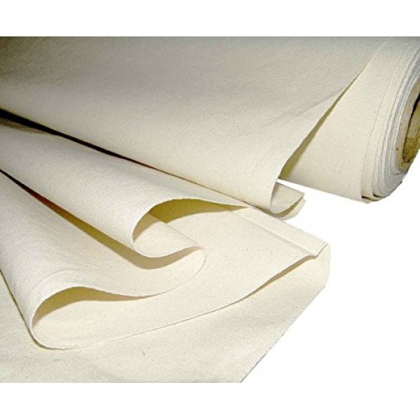 Mybecca Unprimed Cotton Canvas Fabric 7 oz Natural Duck Cloth 58 ...