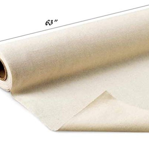 Mybecca Unprimed Cotton Canvas Fabric 7oz Natural Duck Cloth 63 W...