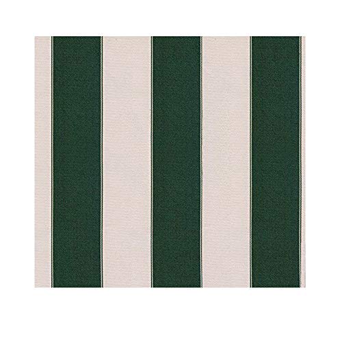 Stripe Waterproof Canvas Awning Fabric 60 Hunter Green/White 1 Y...