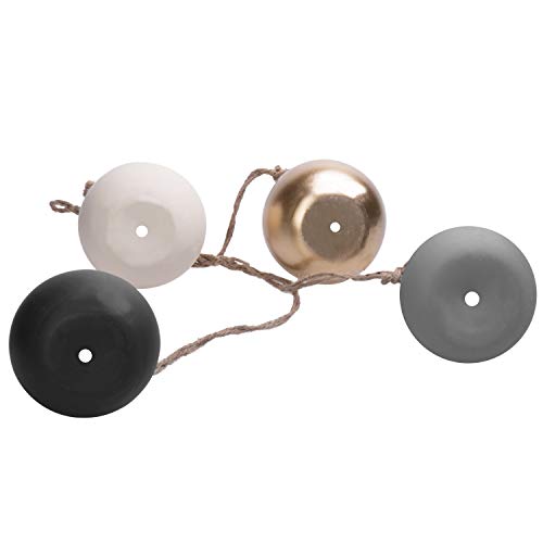 MyGift 4-Pot Mixed Fall Color-Tone Ceramic Hanging Flower Planter ...