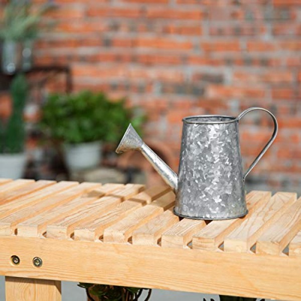 MyGift Small Vintage Galvanized Metal Decorative Watering Can Vase