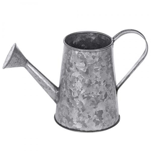 MyGift Small Vintage Galvanized Metal Decorative Watering Can Vase