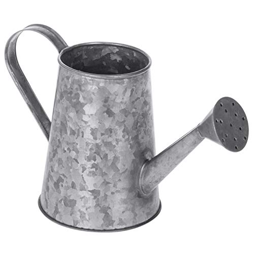MyGift Small Vintage Galvanized Metal Decorative Watering Can Vase