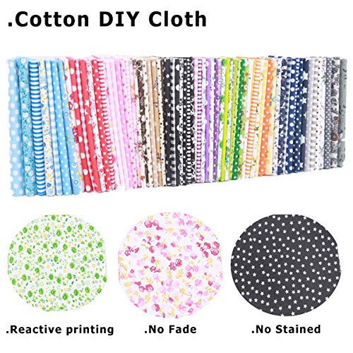 Myhozee 7PCS 20 x 20 inches 50cm x50cm Cotton Craft Fabric Cloth...