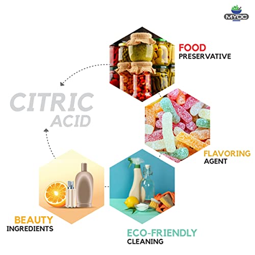 Myoc Pure Citric Acid Powder for Cleaning, Grocery & Gourmet Food,...