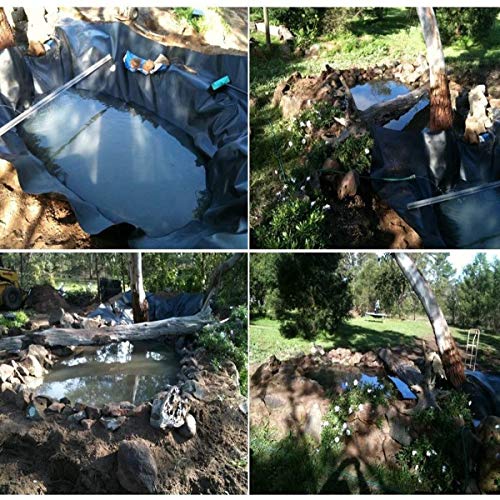 MYOYAY HDPE Rubber Pond Liner 40 Mil,13 ft x 16 ft Pond Skins Line...