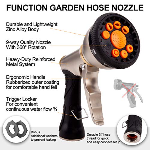 MYRIANN Expandable Garden Hose, Durable 3750D, 4-Layers Latex, 2-W...