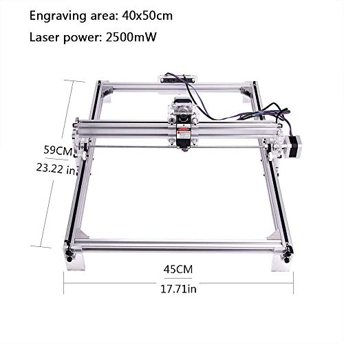 MYSWEETY CNC Engraving Machine Kit, 2500mW 40x50cm DIY Desktop Pri...