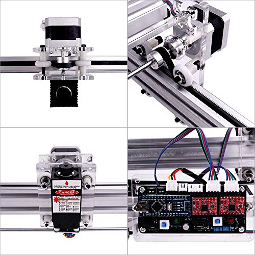 MYSWEETY CNC Engraving Machine Kit, 2500mW 40x50cm DIY Desktop Pri...