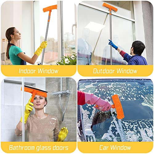Mytium Window Cleaning Squeegee Kit,2 in 1 Window Squeegee with 5f...