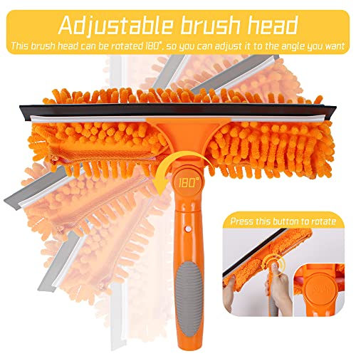 Mytium Window Cleaning Squeegee Kit,2 in 1 Window Squeegee with 5f...
