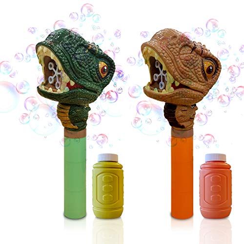 Myuilor Bubble Dinosaur Blower Wand Tyrannosaurus Head Bubble ...
