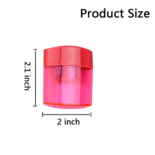 16 Pcs Double Hole Oval Shaped Pencil Sharpener, Manual Pencil Sha...