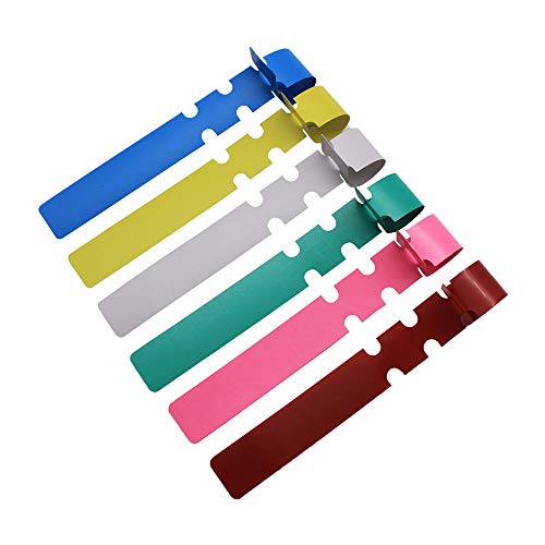 Mziart 120Pcs 6 Colors Plastic Plant Labels Wrap Around Tree Tags ...