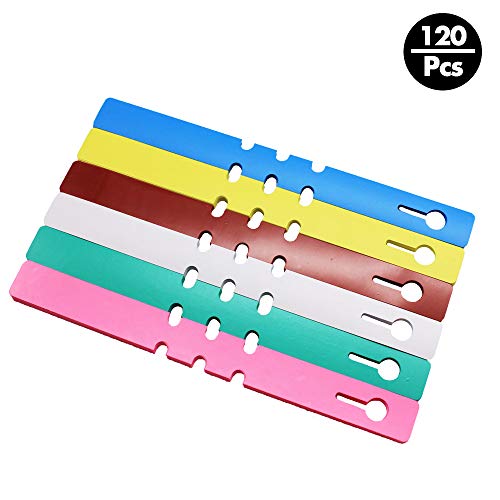Mziart 120Pcs 6 Colors Plastic Plant Labels Wrap Around Tree Tags ...