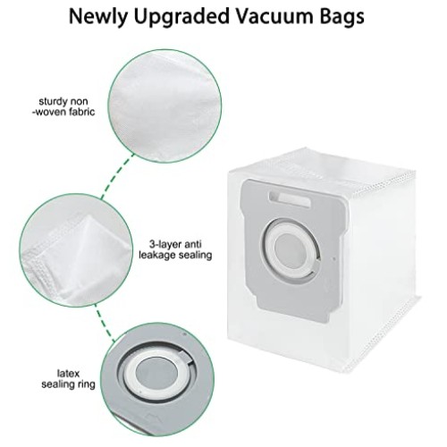 6 Pack Vacuum Bags for iRobot Roomba i & s & j Series i7, i7+, i7P...