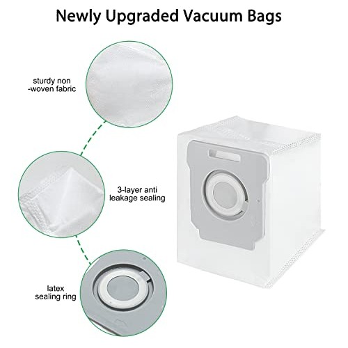 6 Pack Vacuum Bags for iRobot Roomba i & s & j Series i7, i7+, i7P...