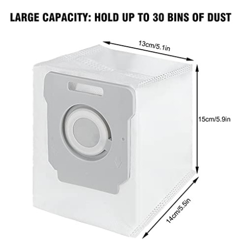 6 Pack Vacuum Bags for iRobot Roomba i & s & j Series i7, i7+, i7P...