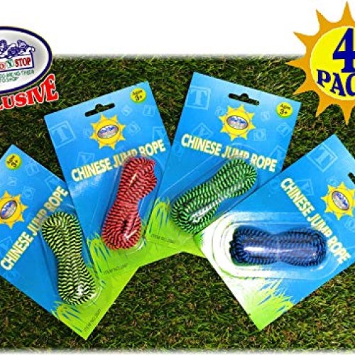 Deluxe Chinese Jump Rope Complete Gift Set Bundle with Bonus Matty...