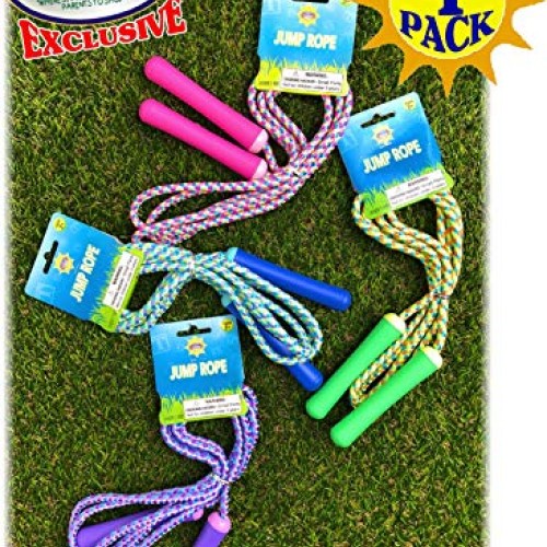 Deluxe Jump Ropes 7-Foot 7 Pink, Green, Purple & Blue Gift Set ...