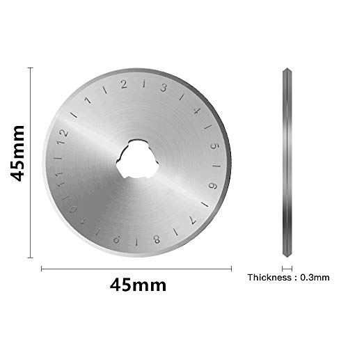 12 Pack Rotary Cutter Replacement Blades 45mm Fits for Olfa/Fiskar...