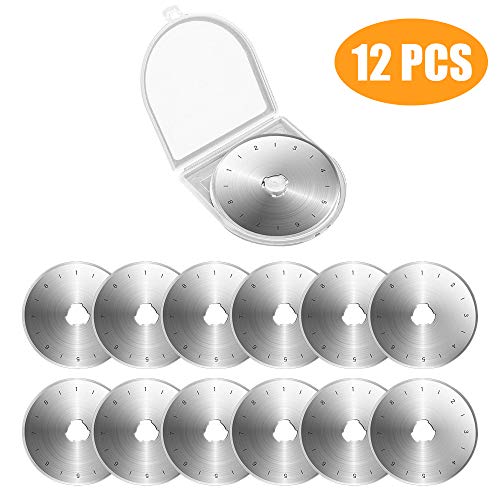 12 Pack Rotary Cutter Replacement Blades 45mm Fits for Olfa/Fiskar...
