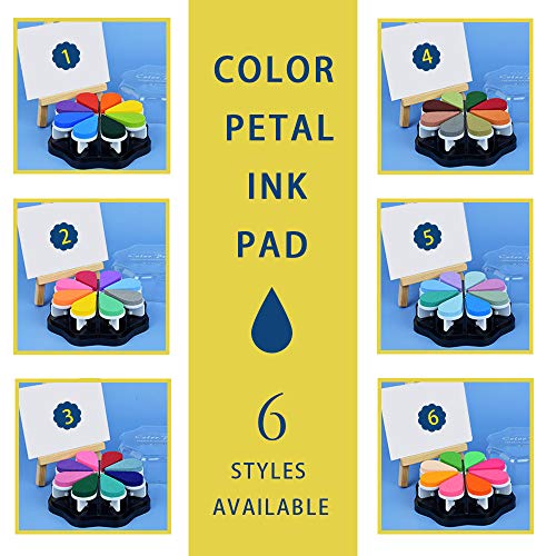8 Colors Petal Point Craft Ink Pad Stamps Partner DIY Color, Finge...