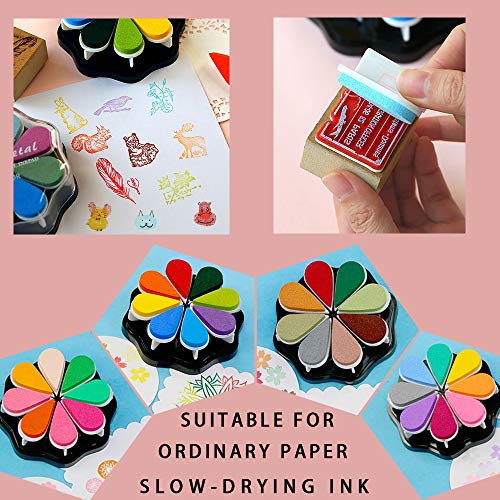 8 Colors Petal Point Craft Ink Pad Stamps Partner DIY Color, Finge...