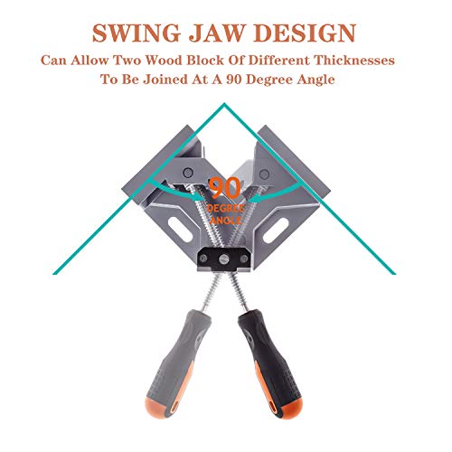 Angle Clamp 90 Degree Clamps For Woodworking,Swing Jaw, Adjustable...
