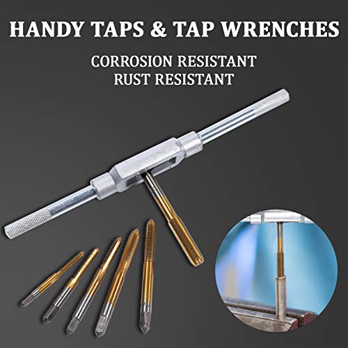 BeHappy 40 PCS Tap and Die Set, Metric Tap and Die Set Titanium Co...