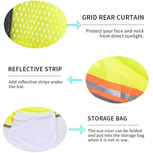 Hard Hat Sun Shield,Hat Sun Neck Shield Full Brim Sunshade,USQIYU ...