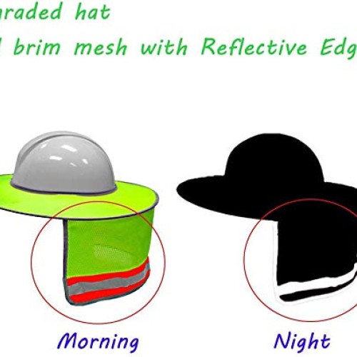 Hard Hat Sun Shield,Hat Sun Neck Shield Full Brim Sunshade,USQIYU ...