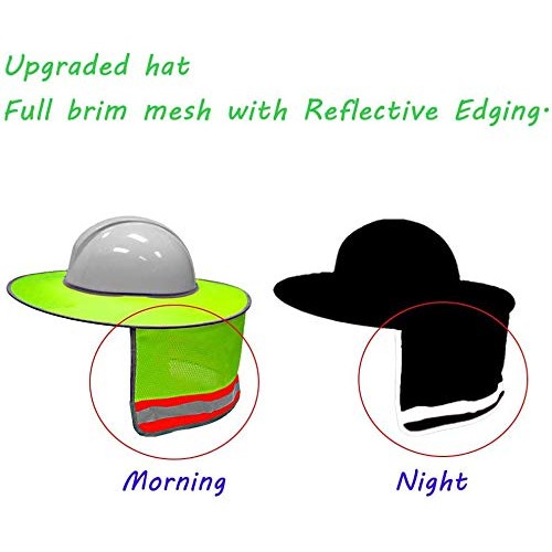 Hard Hat Sun Shield,Hat Sun Neck Shield Full Brim Sunshade,USQIYU ...