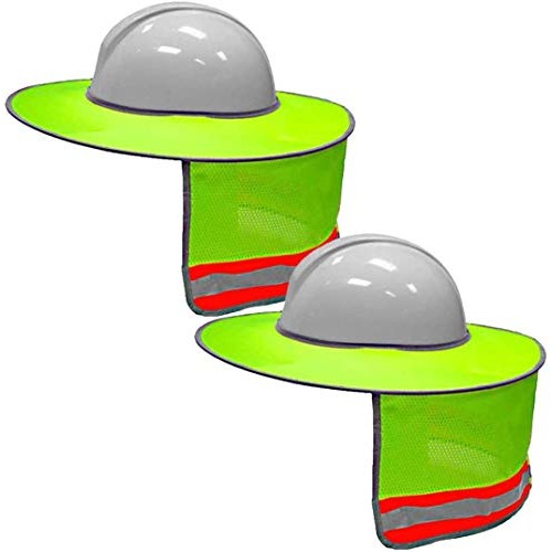 Hard Hat Sun Shield,Hat Sun Neck Shield Full Brim Sunshade,USQIYU ...