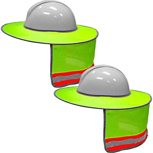 Hard Hat Sun Shield,Hat Sun Neck Shield Full Brim Sunshade,USQIYU ...